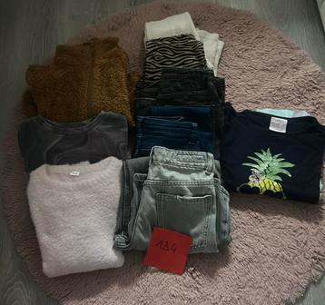 Pakket 10 stuks meisjes kleding maat 134 beschikbaar voor biedingen