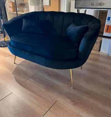 Luxe Tweezitsbank - Zwart of grijs Velvet beschikbaar voor biedingen