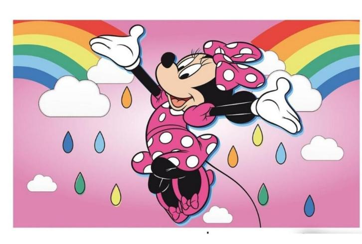 Minnie Mouse Badmat / Vloerkleed - Rainbow - Disney, Kinderen en Baby's, Kinderkamer | Inrichting en Decoratie, Nieuw, Kleed of Kussen
