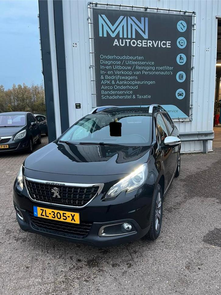Peugeot 2008 1.2 VTI 60KW/82PK 2018 Zwart, Auto's, Peugeot, Bedrijf, ABS, Adaptieve lichten, Airbags, Airconditioning, Bluetooth