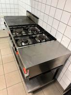Horeca fornuis 4-pits en kookplaat incl gasklep, Zakelijke goederen, Horeca | Keukenapparatuur, Ophalen, Gebruikt, Fornuis, Frituur en Grillen
