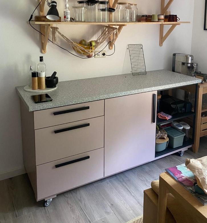 IKEA ENHET keukenblok, Huis en Inrichting, Keuken | Keukenelementen, Gebruikt, 100 tot 150 cm, 100 tot 150 cm, 50 tot 75 cm, Zwart