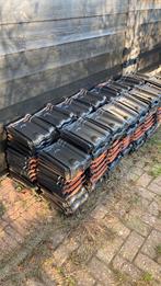 Mat zwart verglaasde kruispannen, Doe-het-zelf en Verbouw, Dakpannen en Dakbedekking, Ophalen, Gebruikt, Steen of Klei, Zwart