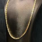 14k gouden koningsketting schakel ketting italy 65cm, Sieraden, Tassen en Uiterlijk, Kettingen, Ophalen of Verzenden, Nieuw, Goud