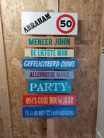 Gepersonaliseerde borden voor Abraham Sarah Verjaardag etc, RW Houtidee Handgemaakt, Verjaardag, Info@rwhoutidee.nl, Nieuw