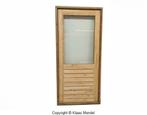 Douglas deur met hardhouten kozijn en dubbel glas, Doe-het-zelf en Verbouw, Deuren en Horren, Nieuw, Glas, Ophalen