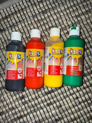 Kids Creative Plakkaatverf - 4 Kleuren beschikbaar voor biedingen