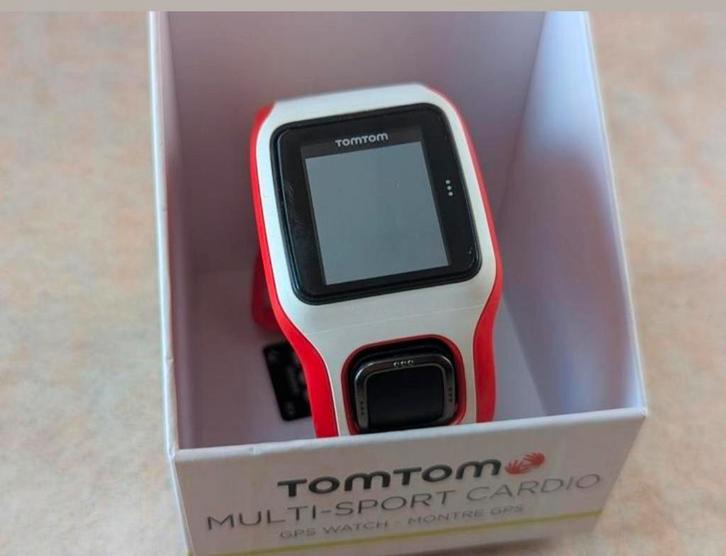 TomTom Runner Cardio -, Sieraden, Tassen en Uiterlijk, Sporthorloges, Zo goed als nieuw, Android, Rood, GPS, Ophalen of Verzenden
