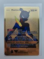 Mewtwo GX Shadow Mewtwo Pokemon metal gold card Pokémon, Ophalen of Verzenden, Nieuw, Losse kaart