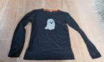 Zwart spook shirt maat 146/152 - Carnaval, Kinderen en Baby's, Kinderkleding | Maat 152, Ophalen