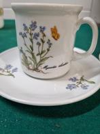 kop en schotel bloemen kronester bavaria, Antiek en Kunst, Antiek | Servies los, Ophalen of Verzenden