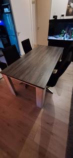 Eetttafel met 4,stoelen, Huis en Inrichting, Complete eetkamers, Ophalen of Verzenden, Gebruikt