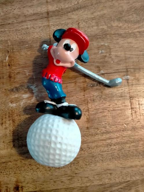 Mickey Mouse Bully golf golfer vintage pvc figuur Disney, Verzamelen, Poppetjes en Figuurtjes, Gebruikt, Verzenden