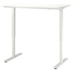 IKEA TROTTEN Zit/Sta Bureau - Wit 120x70cm, Huis en Inrichting, Bureaus, Ophalen, In hoogte verstelbaar, Zo goed als nieuw, Stabureau