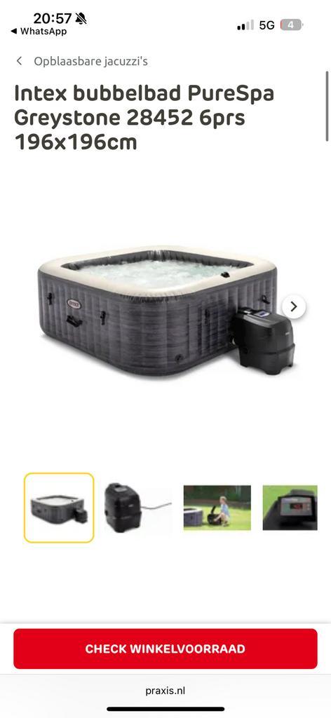 Intex bubble spa, Tuin en Terras, Bubbelbaden en Hottubs, Zo goed als nieuw, Pomp, Ophalen of Verzenden