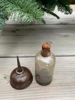 Antiek singer oliespuitje en olieflesje, Antiek en Kunst, Ophalen of Verzenden