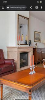 Zandkleurige natuurstenen schouw/mantel, Huis en Inrichting, Haarden, Ophalen, Gebruikt, Gashaard
