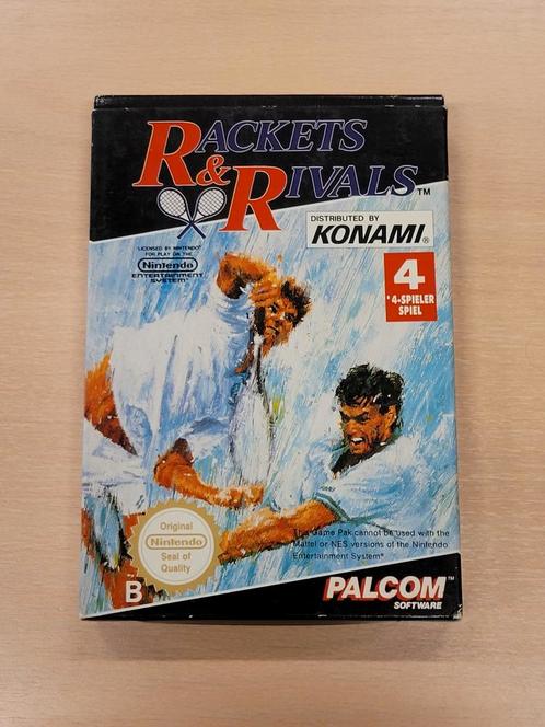 Rackets & Rivals - Nintendo NES - PAL B, Spelcomputers en Games, Games | Nintendo NES, Zo goed als nieuw, Sport, 2 spelers, Vanaf 3 jaar
