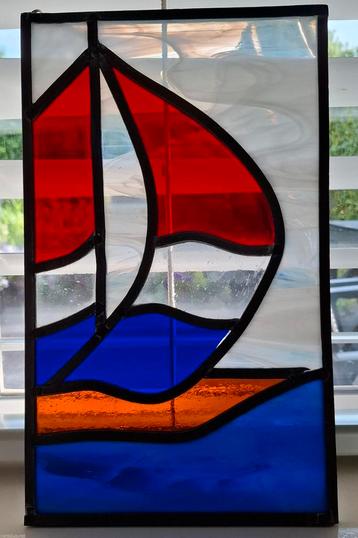 Tiffany Glasdecoratie Zeilboot beschikbaar voor biedingen