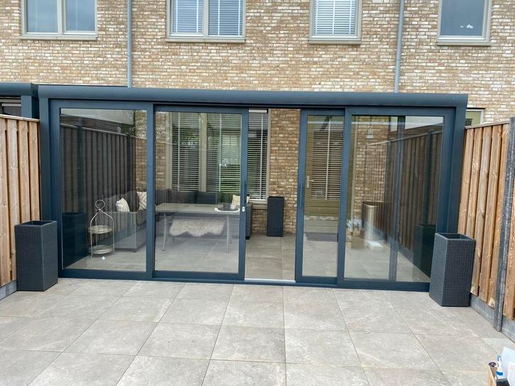 ACTIE, complete veranda incl. Montage glazenschuifwand., Tuin en Terras, Overkappingen, Nieuw, Veranda, Ophalen