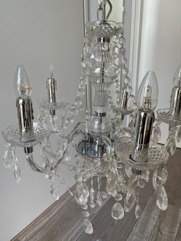 Kroonluchter met Kristallen - werkend! beschikbaar voor biedingen
