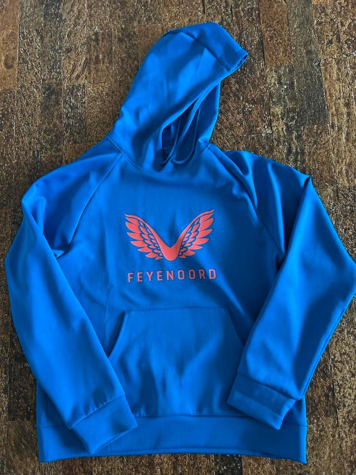 Feyenoord Hoodie Dames Maat 42, Kleding | Dames, Sportkleding, Zo goed als nieuw, Maat 42/44 (L), Blauw, Ophalen of Verzenden