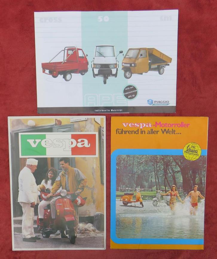3 Vespa folders (Piaggio), Motoren, Handleidingen en Instructieboekjes, Overige merken, Ophalen of Verzenden