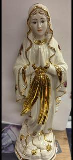 Maria beeld wit porselein met 24kt goud Capodimonte, Antiek en Kunst, Ophalen of Verzenden