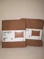 2x Ikea Lagerpoppel kussenhoes bruin (40x58 cm), Huis en Inrichting, Woonaccessoires | Kussens, Ophalen of Verzenden, Nieuw, Bruin