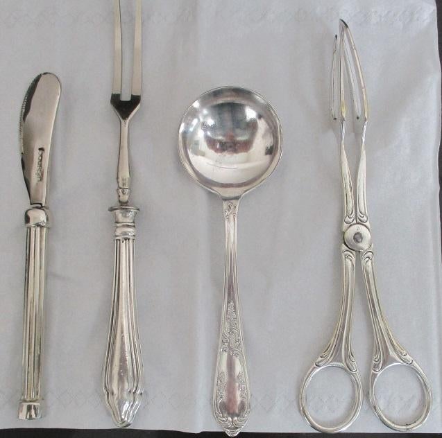 antiek verzilverde bestekdelen, Antiek en Kunst, Ophalen of Verzenden