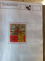 Oude lucifers etiketten met molenmotief, Ophalen of Verzenden, Gebruikt, Luciferdoosjes of -merken