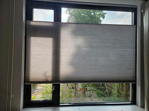 Plissé gordijn, Huis en Inrichting, Stoffering | Gordijnen en Lamellen, Gebruikt, 200 cm of meer, Grijs, Ophalen
