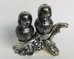 Vintage silverplated messing peper en zoutvat Manetti, Verzenden, Huis en Inrichting