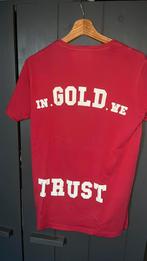 In Gold We Trust t-shirt rood maat S, Ophalen of Verzenden, Zo goed als nieuw, Rood
