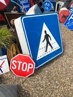 Vintage lichtbak oversteekplaats 90x90cm industrieel stoer, Ophalen, Gebruikt, Lichtbak of (neon) lamp