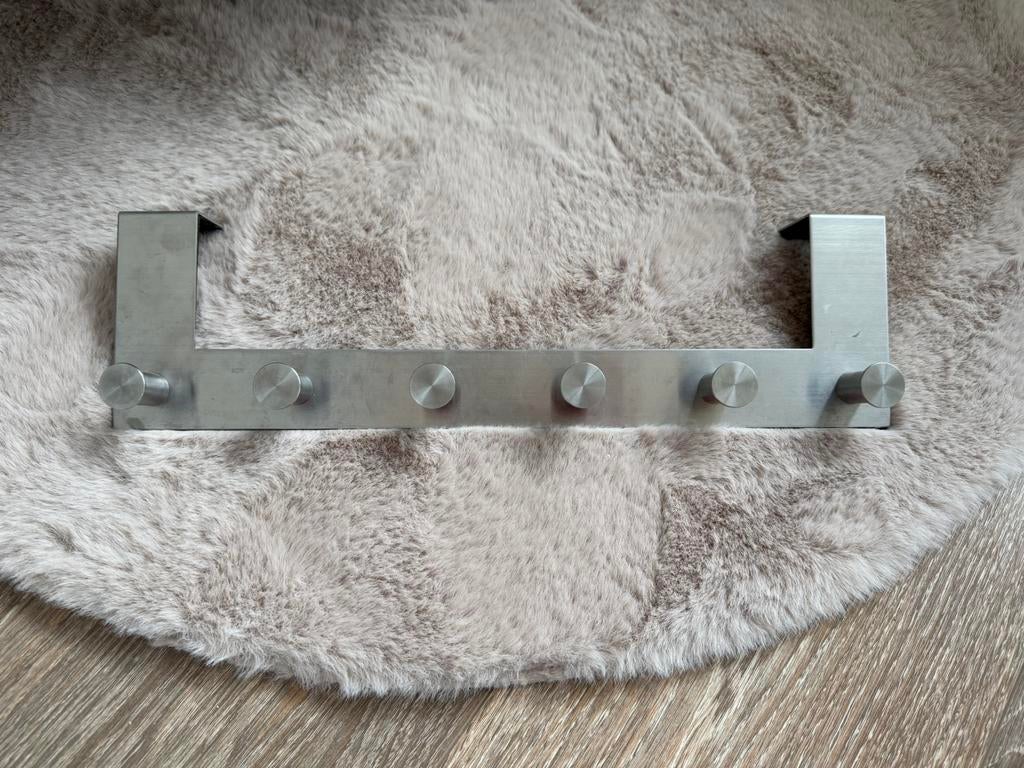 IKEA Grundtal RVS kapstok voor over de deur., Wandkapstok, Ophalen of Verzenden, Zo goed als nieuw, Minder dan 100 cm
