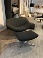 Gigi fauteuil ploegstof Monza zwart, Verzenden, Leolux artifort design on stock montis, 75 tot 100 cm, Zo goed als nieuw
