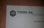 Vespa S.A. Prijslijst 1980, Ophalen of Verzenden