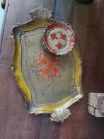 Florentijnse dienblad met onderzetters, Ophalen of Verzenden, Hout