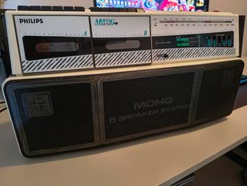 Philips D8304 zwart boombox / ghettoblaster radio 80s retro beschikbaar voor biedingen