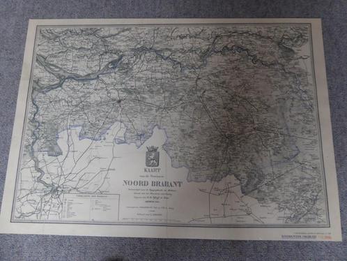landkaart van Provincie Noord-Brabant, Boeken, Atlassen en Landkaarten, Nieuw, Landkaart, Nederland, 1800 tot 2000, Ophalen of Verzenden