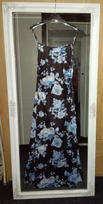 Maxi slipdress met bloemenprint, Kleding | Dames, Zwart, Ophalen of Verzenden, Zo goed als nieuw, Maat 36 (S)