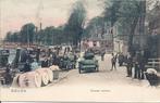 Gouda  Nieuwe Veerstal met veel bedrijvigheid en mensen 1904, Verzamelen, Ansichtkaarten | Nederland, Verzenden, Voor 1920, Gelopen