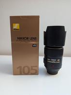 AF-S VR Micro Nikkor 105mm f/2.8G IF-ED + Nikon Filter, Ophalen, Zo goed als nieuw, Macrolens