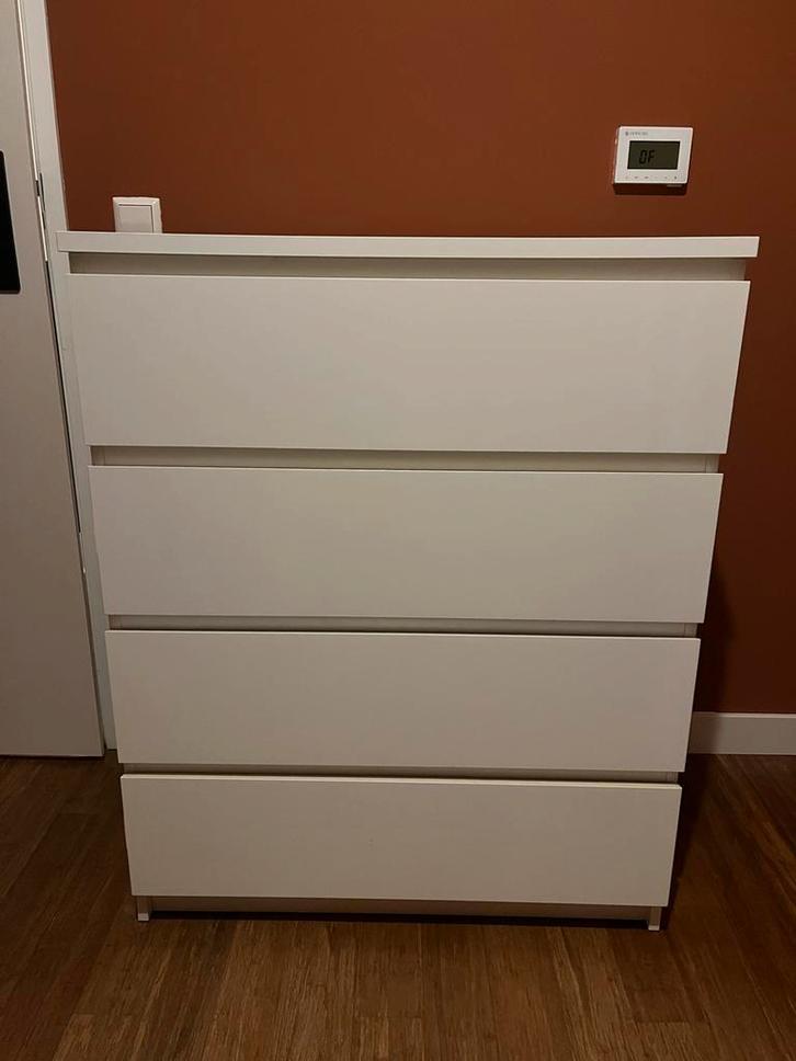 IKEA Malm ladekast - Wit, Huis en Inrichting, Kasten | Ladekasten, Gebruikt, Minder dan 100 cm, 50 tot 100 cm, 25 tot 50 cm, Overige materialen