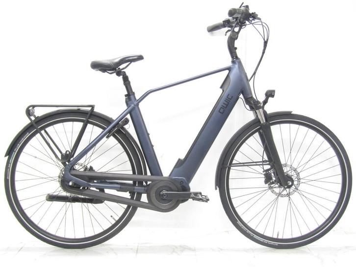 Qwic Mn7+ blauw dames 54cm 28inch, Fietsen en Brommers, Elektrische fietsen, Gebruikt, Qwic, 51 tot 55 cm