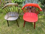 Yngve Ekström Deens design vintage Rood en groen gebeitst., Ophalen, Gebruikt, Twee, Deen disign, retro, mid-century
