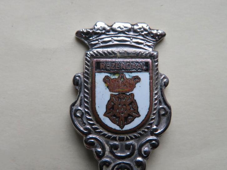 Lepeltje wapen Rozendaal emaille, Antiek en Kunst, Antiek | Bestek, Verzenden