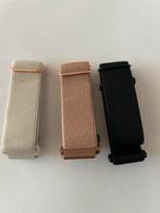 3 Smarthorloge bandjes maat 22, Ophalen of Verzenden, Nieuw, Zwart, Android