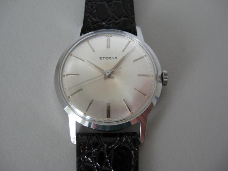 Eterna mechanisch heren horloge, Sieraden, Tassen en Uiterlijk, Horloges | Antiek, Polshorloge, Overige merken, Staal, 1960 of later